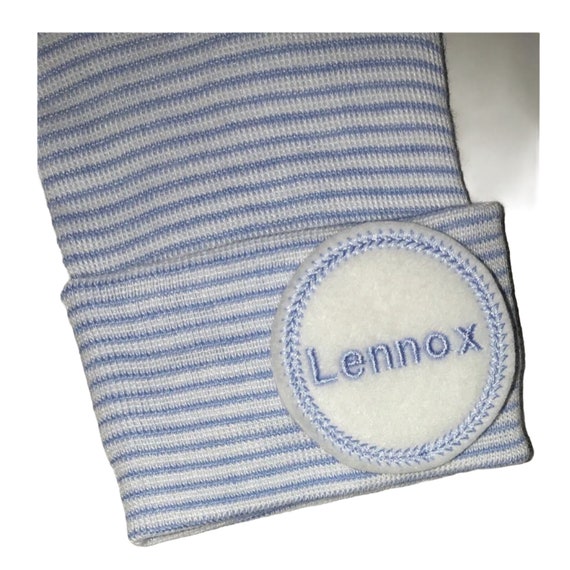 Newborn  Hat Monogramed with Initial or Name For a BOY or Girl! You Choose Hat and Applique Color. 1st Keepsake! Cute!