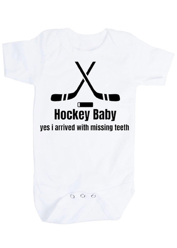 Baby Bodysuit with Hockey Baby. You choose Size 1st Keepsake! GREaT GiFT! 1st Keepsake!