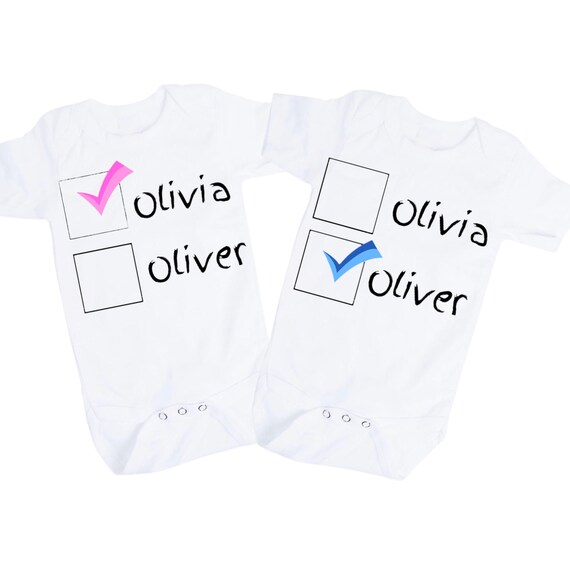 Twin Baby Bodysuits. You get 2!  Personalized With Names! 1st Keepsakes! GREaT GiFT! 1st Keepsake!