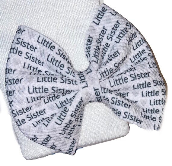 Bow Hat with Little Sister Bow!  Custom Made Fabric Bow. Newborn Hospital Hat. Newborn Hat. Infant Beanie. EXCLUSIVE
