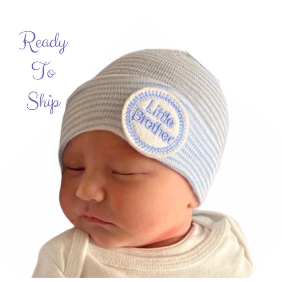 Newborn Hospital Hat Best Seller Baby Boy LITTLE BROTHER. Newborn Beanie. Every New Baby Boy Should Have! Adorable!