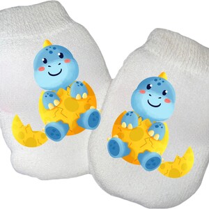Fäustlinge & Socken Option Neugeborene keine Kratzer Fäustlinge mit Baby Saurus Junge oder Mädchen! Perfektes Geschenk für Neugeborene, das jedes Baby braucht. Süßes Baby Geschenk!