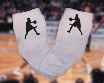 Baby/Toddler/Child Basketball Socks. Multiple sizes offered. Choose from 0-6 months to 10 years.  Every Baby Needs. Cute Baby Gift!