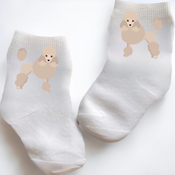 Baby/Toddler/Child Cute Poodle Socks. Multiple sizes offered.