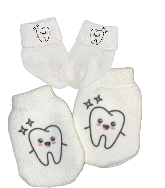 MITTENS with Option to add matching socks. No scratch Mittens With A Tooth. For Boy or Girl! Perfect Gift! Every Baby Needs. Cute Baby Gift!