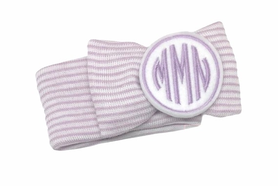 Newborn HEADBAND Monogrammed with Initials on Bow. 1st Keepsake! More Colors!Great Gift