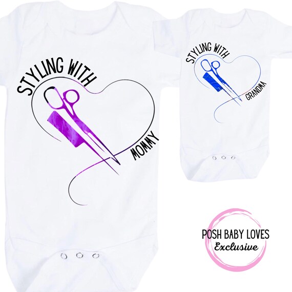 Styling with Grandma, Mommy, Auntie or you tell me. Baby of Hairstylist. Hairstylist Baby.