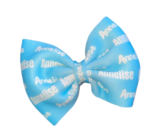 Girls Bow Hat or Headband Or Alligator Clip with NAME! Custom Made Fabric Bow. You choose color. A Newborn Hospital Hat. EXCLUSIVE