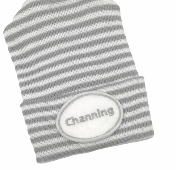 Newborn Hospital Hat Monogrammed with Name! For a BOY or GIRL! You Choose Hat and Applique Color. 1st Keepsake! Super Cute! Personalized!!