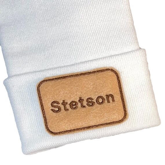 Newborn Hospital Hat Monogramed with Name! For a BOY or GIRL! You Choose Hat and Applique Color. 1st Keepsake! Super Cute! Personalized!!