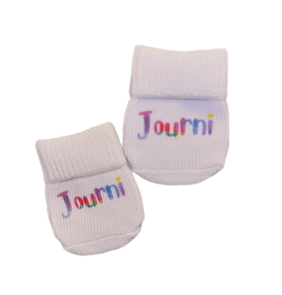 PREEMIE MITTENS with Name Boy or Girl and Sock Option! Preemie No Scratch Mittens AnD Or PREEMIE SoCKS!