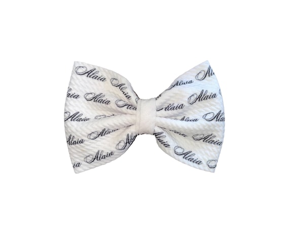 Girls Bow Hat or Headband with NAME! Baby Girl Bow!  Custom Made Fabric Bow. Newborn Hospital Hat. Newborn Hat. Infant Beanie. EXCLUSIVE