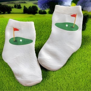 Baby/Toddler/Child Golf Socks. Multiple sizes offered. Choose from 0-6 Months to 14 Years. Cute Gift image 2