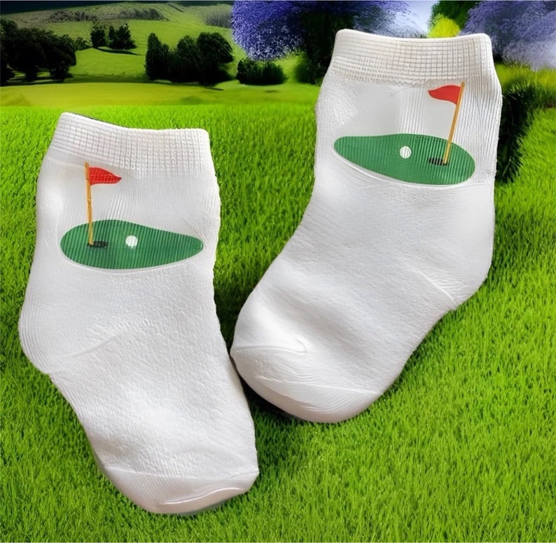 Baby/Toddler/Child Golf Socks. Multiple sizes offered. Choose from 0-6 Months to 14 Years. Cute Gift image 2