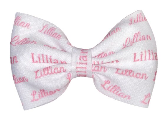 Girls Bow Hat or Headband with NAME! Baby Girl Bow!  Custom Made Fabric Bow. Newborn Hospital Hat. Newborn Hat. Infant Beanie. EXCLUSIVE