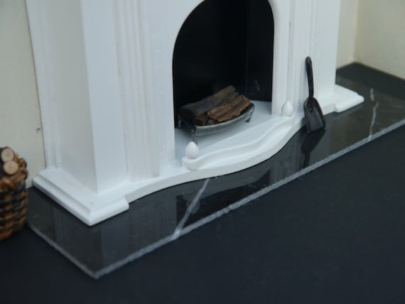Real Black Marble 1 12th Scale Miniature Dolls House Etsy