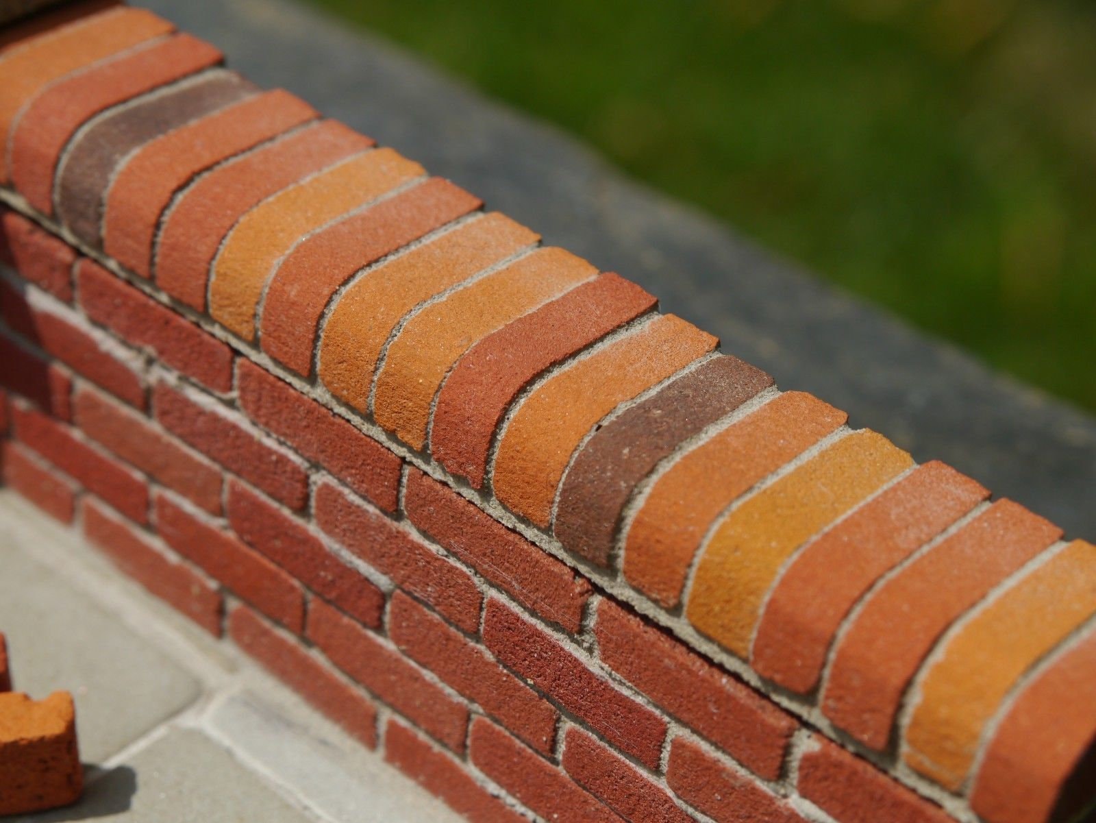 25 Multi Red Bullnose on Edge Miniature Bricks - Etsy UK