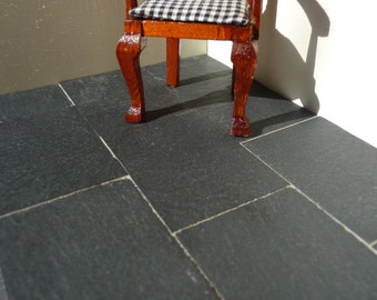 25 sq ins REAL SLATE 2" x 1.5" FLAGSTONES for dolls houses