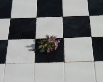 20 3/4&quot; Black & White Dolls House Ceramic Floor Tiles