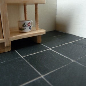 25 1:12 ECHT SCHIEFER 25mm Bodenplatten für Puppenhaus und Model