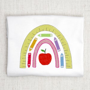 Back to School Embroidery Design, School Embroidery, Teacher Embroidery Design, Machine Embroidery Design, Fall Embroidery