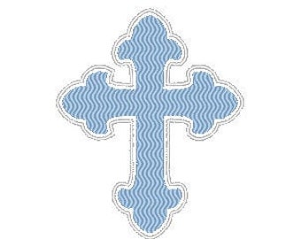 Cross Embroidery Design for Baptism, Christening, or Religious Baby Dedication