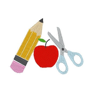 Back to school Embroidery Design File for Machine Embroidery, Personalize with your own name