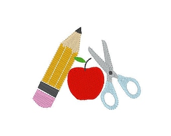 Back to school Embroidery Design File for Machine Embroidery, Personalize with your own name