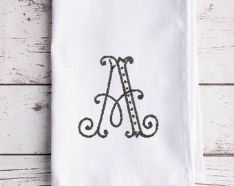 Interlocking Fancy Embroidery Font Machine Embroidery Design File for download, Single Letter Monogram font