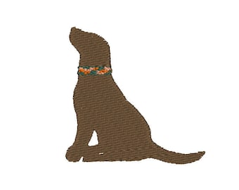 Diseño de bordado a máquina de labrador, bordado de laboratorio, diseño de bordado a máquina de perro, monograma decorativo, mini bordado, perro doodle, descarga