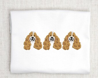 Spaniel Dog Embroidery Design Chinoiserie Machine Embroidery Cocker Spaniel Embroidery Dog Embroidery Download Stitch File
