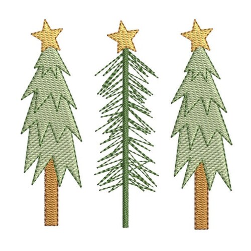 Vintage Christmas Tree Embroidery Design Embroidery Design Etsy