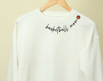 Basketball Mom Collar Embroidery Design, Basketball Embroidery, Machine Embroidery Design, Collar Machine Embroidery,Embroidery for Neckline