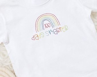 100th Day of School embroidery design file 100 days smarter school embroidery machine embroidery back to school spring embroidery design