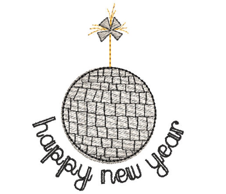 new year embroidery design