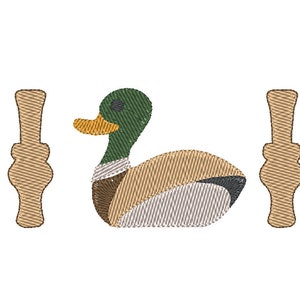 Duck Hunting Embroidery Design, with Duck Calls Machine Embroidery, Hunting Embroidery, Farm Embroidery, Southern Embroidery, Boy Embroidery