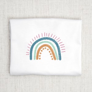 Rainbow Embroidery Design, Machine Embroidery Design, Boho Rainbow, Instant Download, Embroidery File