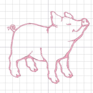 Pink Pig Machine Embroidery Design File