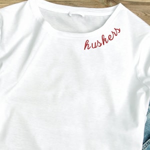 Huskers Collar Machine Embroidery Design File. Hanther&#39;s Embroidery Design. Cheer Embroidery, Team Embroidery