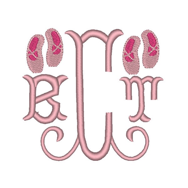 Ballet Slippers Embroidery Design - Mini Fill Stitch Embroidery Design - MINI EMBRODERY