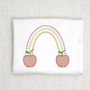 Apple Embroidery Design Teacher Embroidery Rainbow Machine Embroidery Design Back to School Embroidery Rainbow Machine Embroidery Design