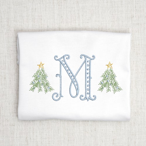 Vintage Christmas Tree Embroidery Design File for the Etsy