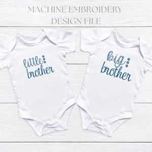 Sibling Set Embroidery Design Machine Embroidery Design Big Brother Embroidery Little Brother Embroidery Bro Embroidery Design