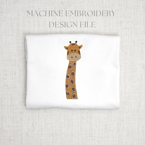 Giraffe Embroidery Design Jungle Animal Machine Embroidery File Instant Download Stitch Embroidery Design File Tall Giraffe Design
