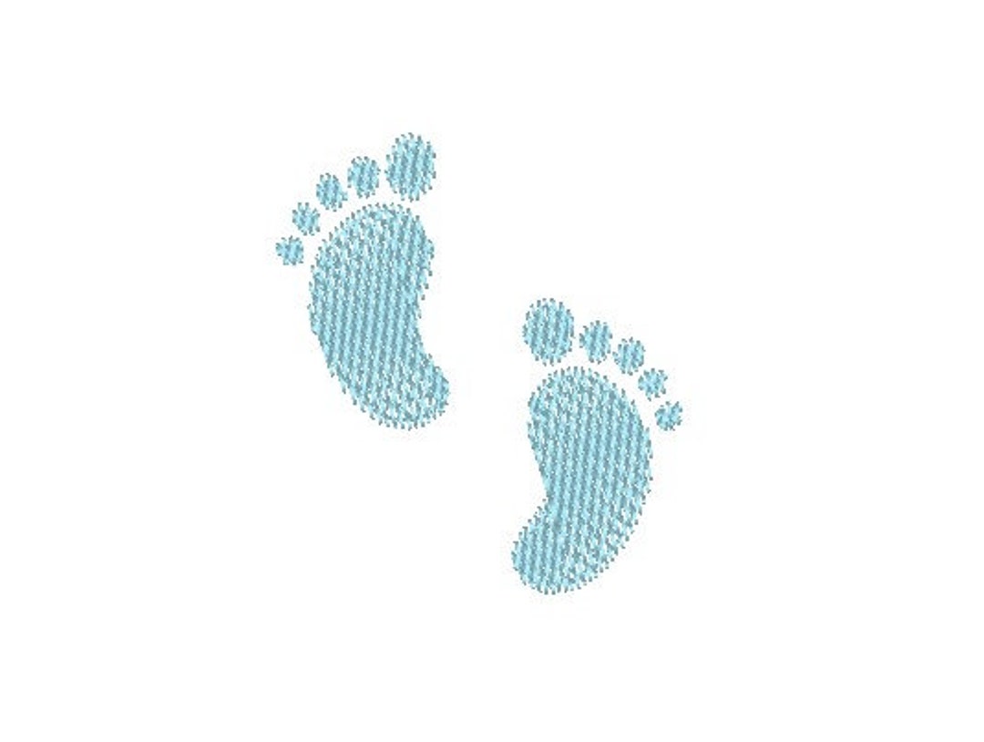 Baby Feet Embroidery Design, Baby Footprints Embroidery, Nursery Embroidery, Baby Embroidery