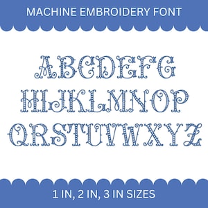 Police de broderie à pois, fichier de motif de broderie Machine pour toutes les occasions. Bx inclus