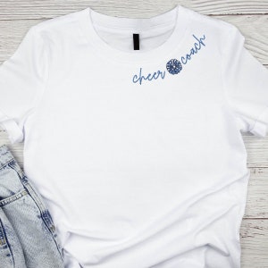 Cheer Coach Embroidery Design Cheer Collar Embroidery Cheer Coach Neckline Embroidery Design Collar Embroidery Cheer Coach Gift Idea