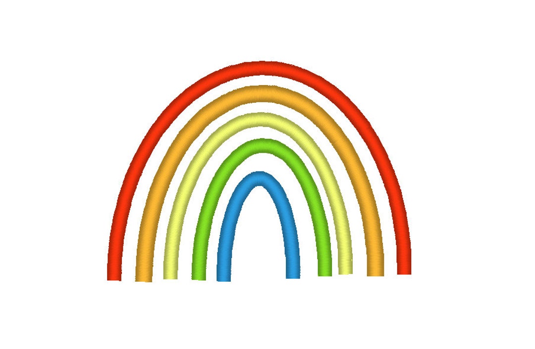 Bold Rainbow Machine Embroidery Design File for Shirt or Bib - Etsy