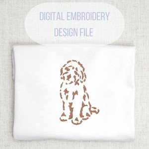 Goldendoodle Stickdatei Designdatei Doodle Stickdatei Labradoodle Stickerei Maschinenstickerei Instant Download Datei
