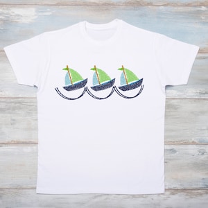 Sailboat Embroidery - Machine Embroidery Design - Boat Embroidery - Sail boat Design-Instant Download - Embroidery File